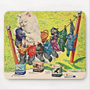 Mousepad Carter's Ink and mama cat and kittens