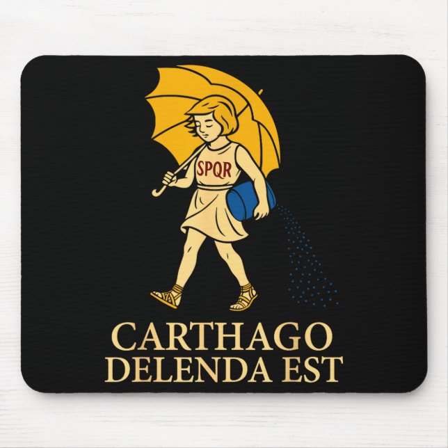 Mousepad Carthago Delenda Est Funny Roman History Attire (s (Frente)