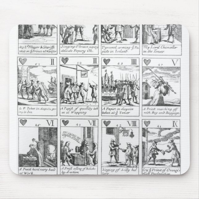 Mousepad cartões de jogo do Anti-católico que comemoram (Frente)