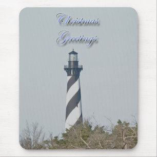 Mousepad Cartões de natal do Farol de Cape Hatteras