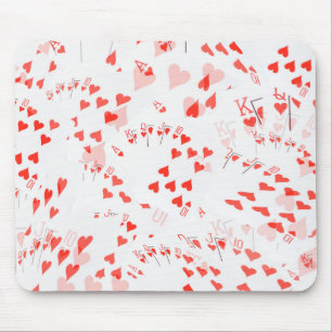 Mousepad Cartões De Pôquer Coração Padrão De Liberaç