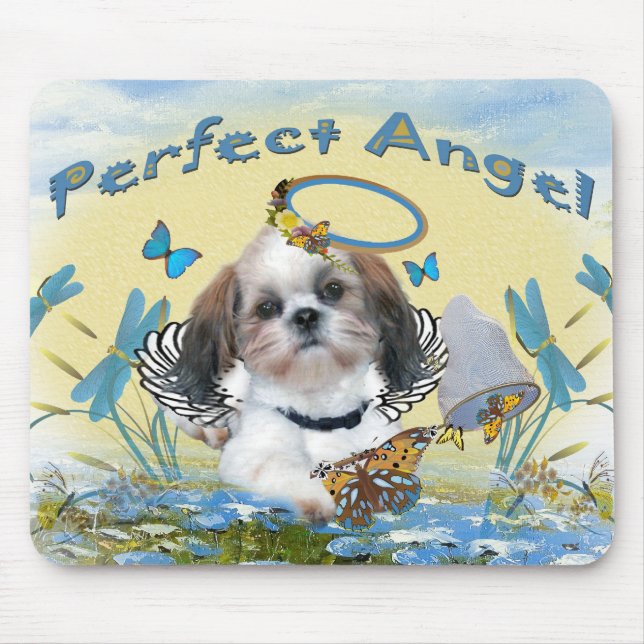 Mousepad Cartões perfeitos do coletor da borboleta do anjo (Frente)