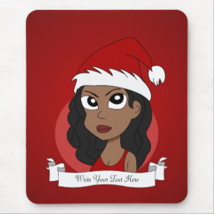 Mousepad Cartografia da menina de Natal