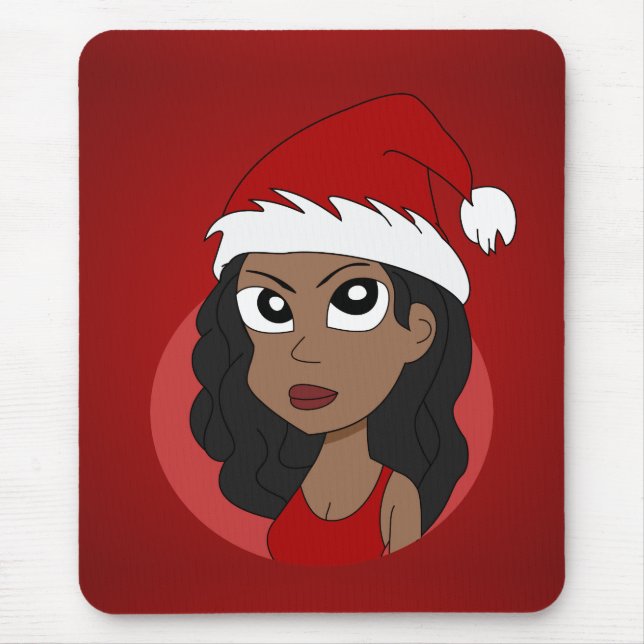 Mousepad Cartografia da menina de Natal (Frente)