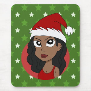 Mousepad Cartografia da menina de Natal
