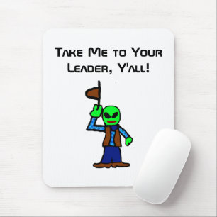 Mousepad Cartografia de Alienígena do Cowboy engraçado com