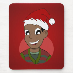 Mousepad Cartografia de cara de Natal
