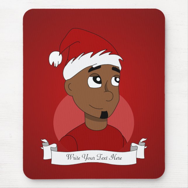 Mousepad Cartografia de cara de Natal (Frente)