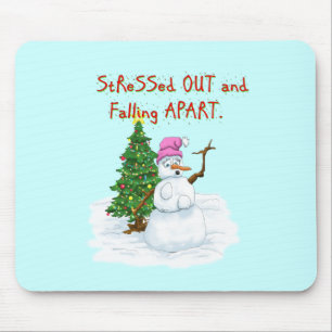 Mousepad Cartografia de Natal engraçada para senhora boniti