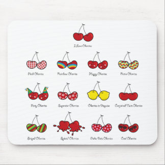 Mousepad Cartografia Diversão Comic Engraçada Cereja Vermel