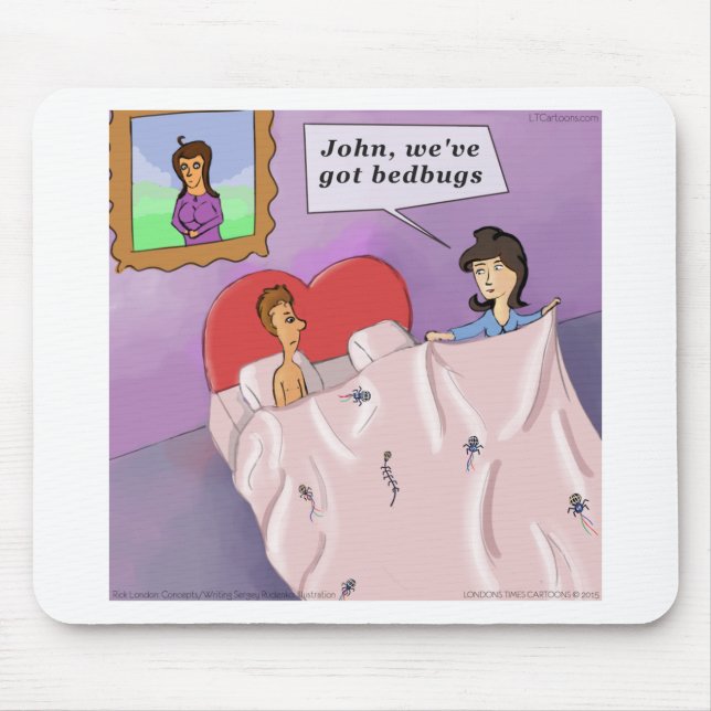 Mousepad Cartografia do Rick London Funny Bedbugs (Frente)