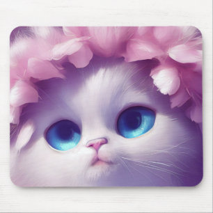 Mousepad Cartografia: gatinho fofinho com olhos grandes