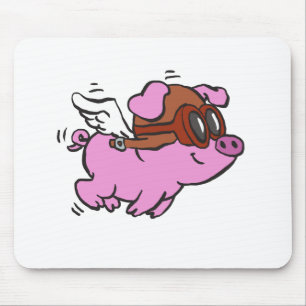 Mousepad Cartografia voadora de porco rosa   escolher cor d