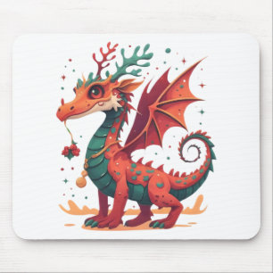 Mousepad Cartoon Abstrato de Reindeer Dragon