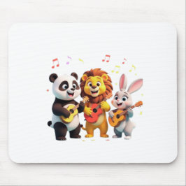 Mousepad 🎵 Cartoon Animal Music Party – Fun & Cute Musical