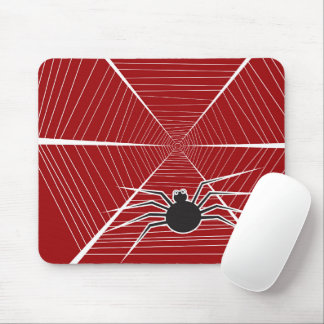 Mousepad Cartoon Black Spider & Web Spooky Diversão Hallowe