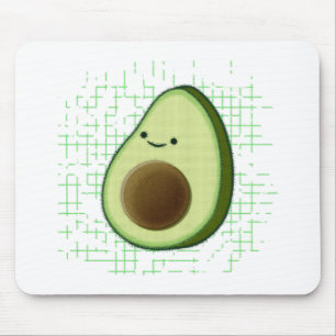 Mousepad Cartoon Bonito Avocado Em Fundo Distante