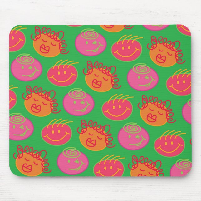 Mousepad Cartoon Bonito Escreve Bobo Diversão Cabeças de Bu (Frente)