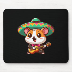 Mousepad Cartoon Cinco De Mayo Hamster Mariachi Guitar Mexi