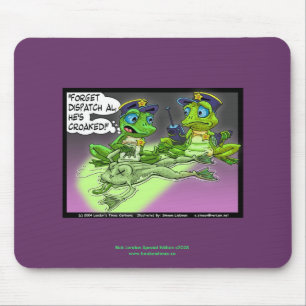 Mousepad Cartoon da Polícia de Homicídios de Rãs em Mousepa
