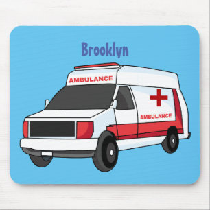 Mousepad Cartoon de ambulância vermelha