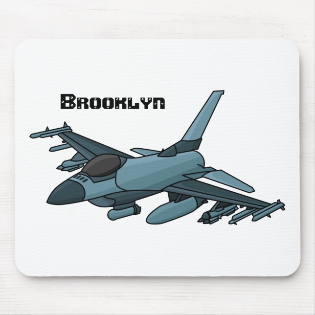 Mousepad Cartoon de avião de combate militar (Frente)