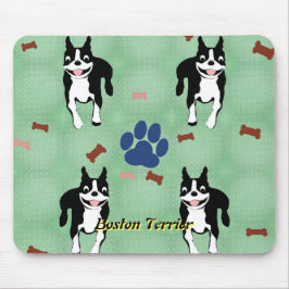 Mousepad Cartoon de Boston Terrier