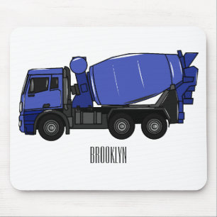 Mousepad Cartoon de caminhão de transporte misto em betão