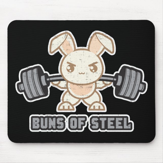 Mousepad Cartoon De Coelhinho Da Workout - Pedras De Aço, A (Frente)