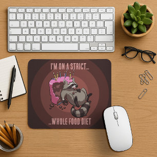 Mousepad Cartoon de Comida Inteira, Rígido, Engraçado