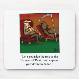 Mousepad Cartoon de dança da Funny Grim Reaper