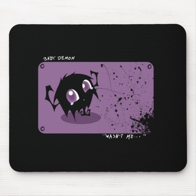 Mousepad Cartoon de demônio de Felpudo bonito (Frente)
