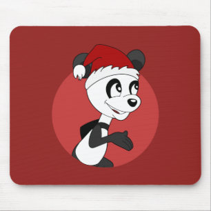 Mousepad Cartoon de Natal com uma pastilha de rato panda fo