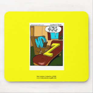 Mousepad Cartoon De Psiquiatria Engraçado Sobre Poster De Q