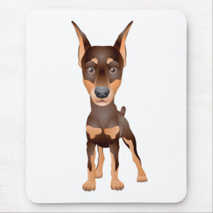 Mousepad Cartoon de Puppy Dog Lover Doberman Pincher 