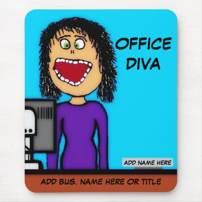 Mousepad Cartoon do Office Diva (Frente)