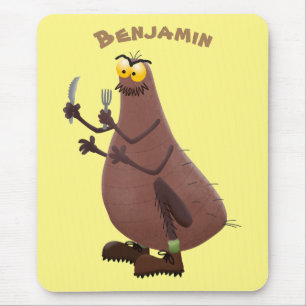 Mousepad Cartoon feio e faminto