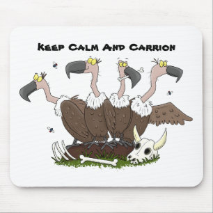 Mousepad Cartoon humorístico para abutres engraçados