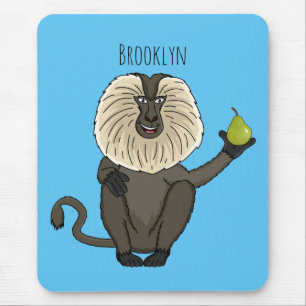 Mousepad Cartoon macaco macaco-cauda-leão engraçado