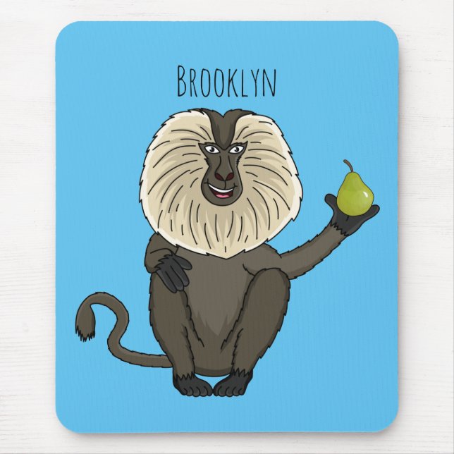 Mousepad Cartoon macaco macaco-cauda-leão engraçado (Frente)