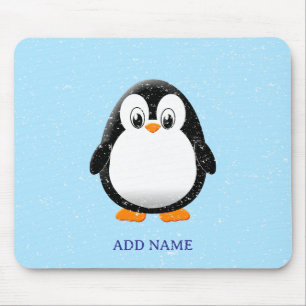 Mousepad Cartoon Pinguim Bonito Personalizado Inverno