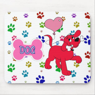 Mousepad Cartoon Red Dog Personalizar o Pad do Mouse Gel