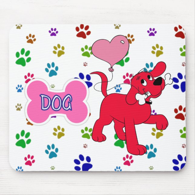 Mousepad Cartoon Red Dog Personalizar o Pad do Mouse Gel (Frente)