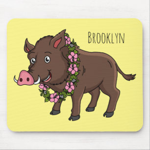 Mousepad Cartoon selvagem e flores