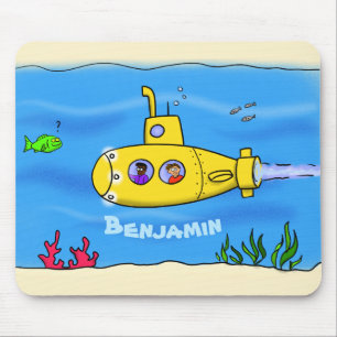 Mousepad Cartoon submarino feliz