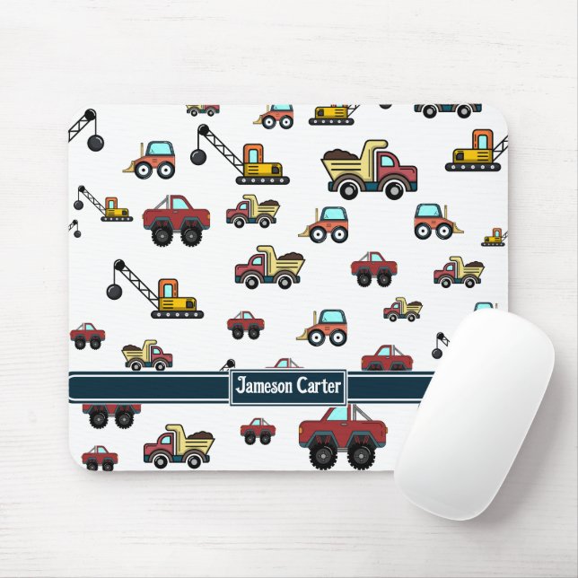 Mousepad Cartoon Truck Car Cargueiro Nome do Veículo Person (Com mouse)