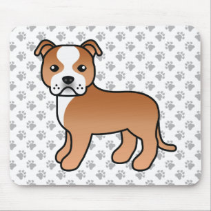 Mousepad Cartoon Vermelho E Branco