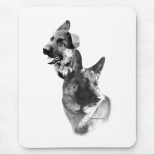 Mousepad Carvão vegetal 2 do german shepherd