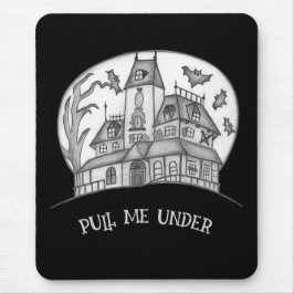 Mousepad Casa Assombrada e Morcegos Halloween
