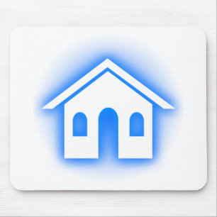 Mousepad casa azul brilhante